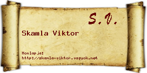 Skamla Viktor névjegykártya